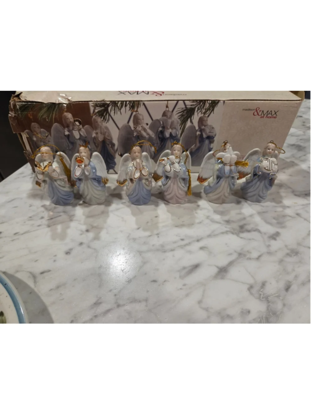 Madison & Max Porcelain Angel Ornaments